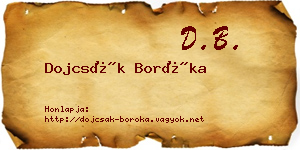 Dojcsák Boróka névjegykártya
